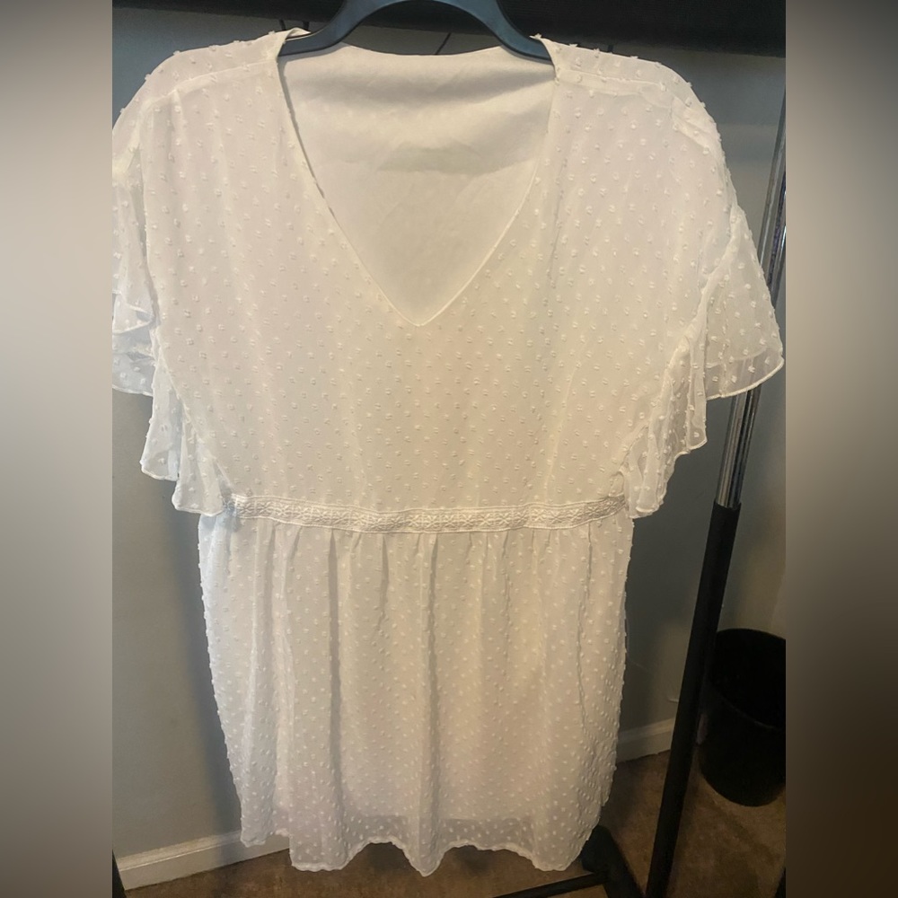 White pompom dress